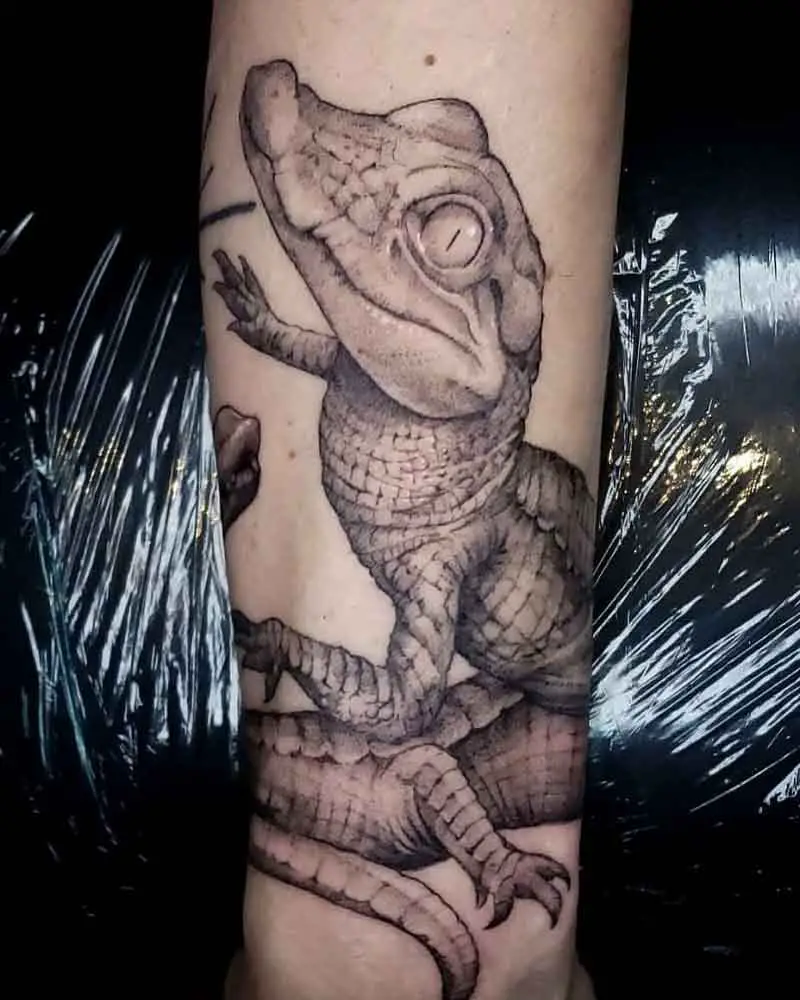 Cute Alligator Tattoo 3