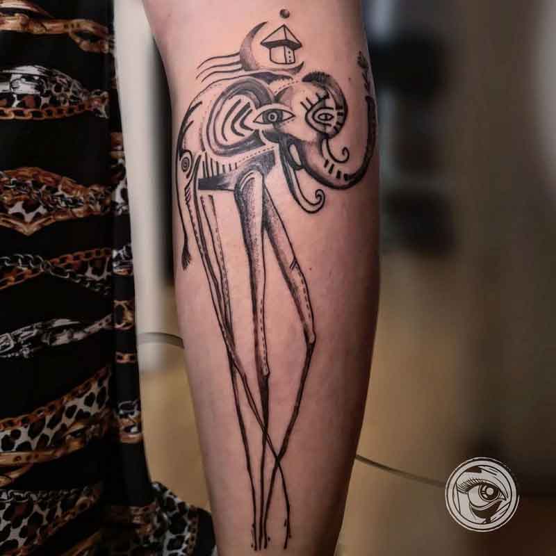 Dali Elephant Tattoo 3