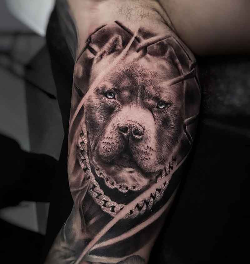 Dog Chain Tattoo 1