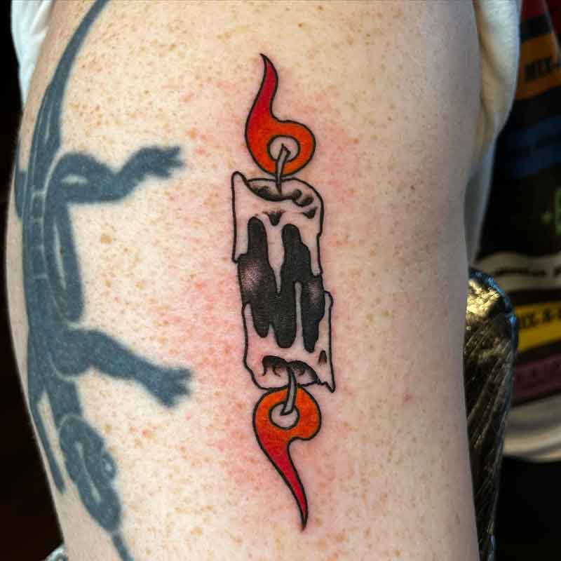 Double Sided Candle Tattoo 3