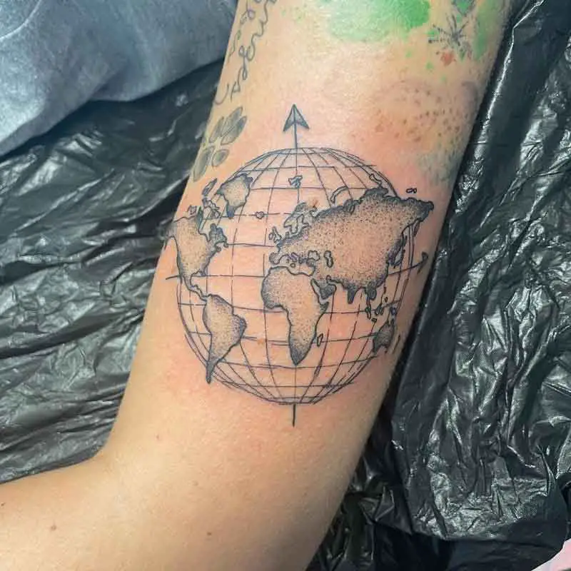 Earth Geometric Tattoo 3