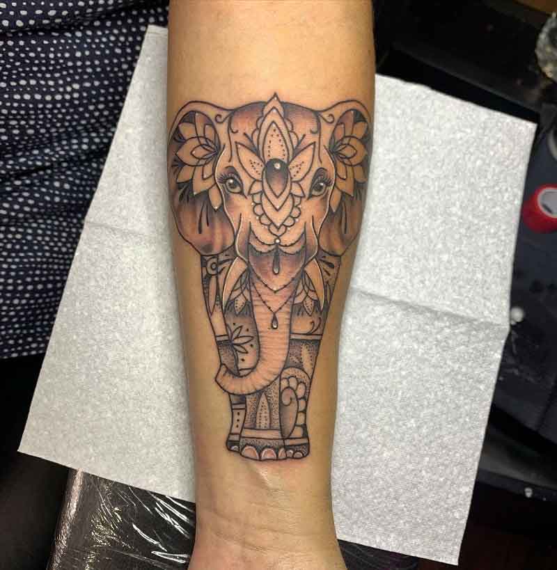 Elegant Elephant Tattoo 1