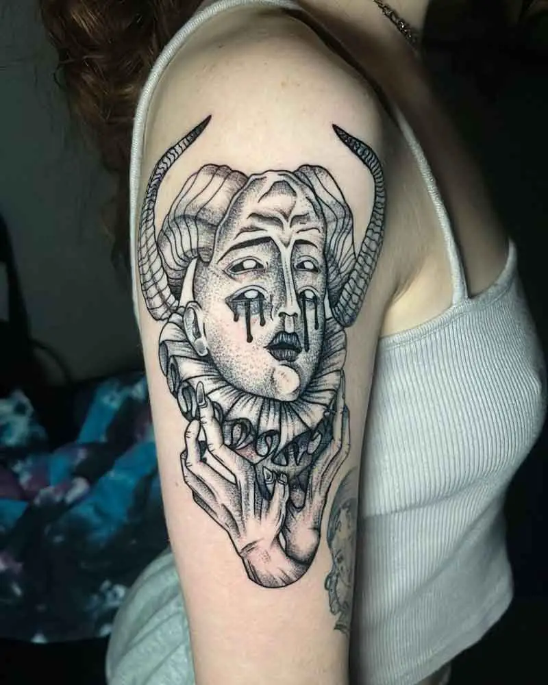 Evil Clown Tattoo 1