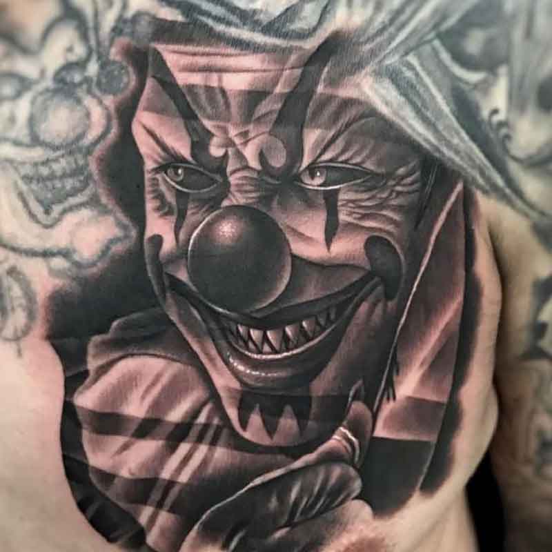 Evil Clown Tattoo 2