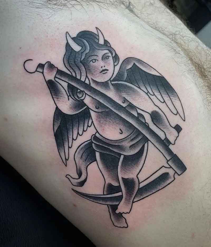 Evil Cupid Tattoo 2