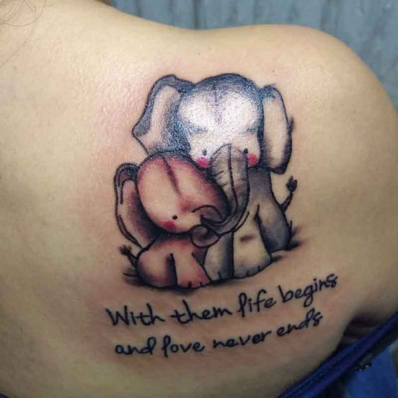 Family Elephant Tattoo 1