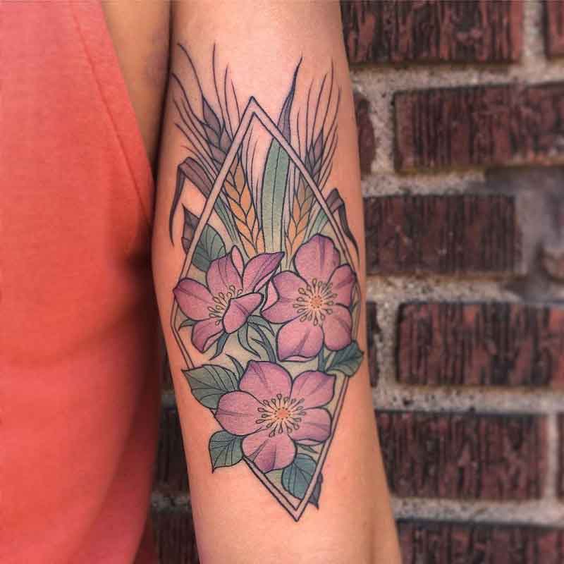 Floral Geometric Tattoo 1
