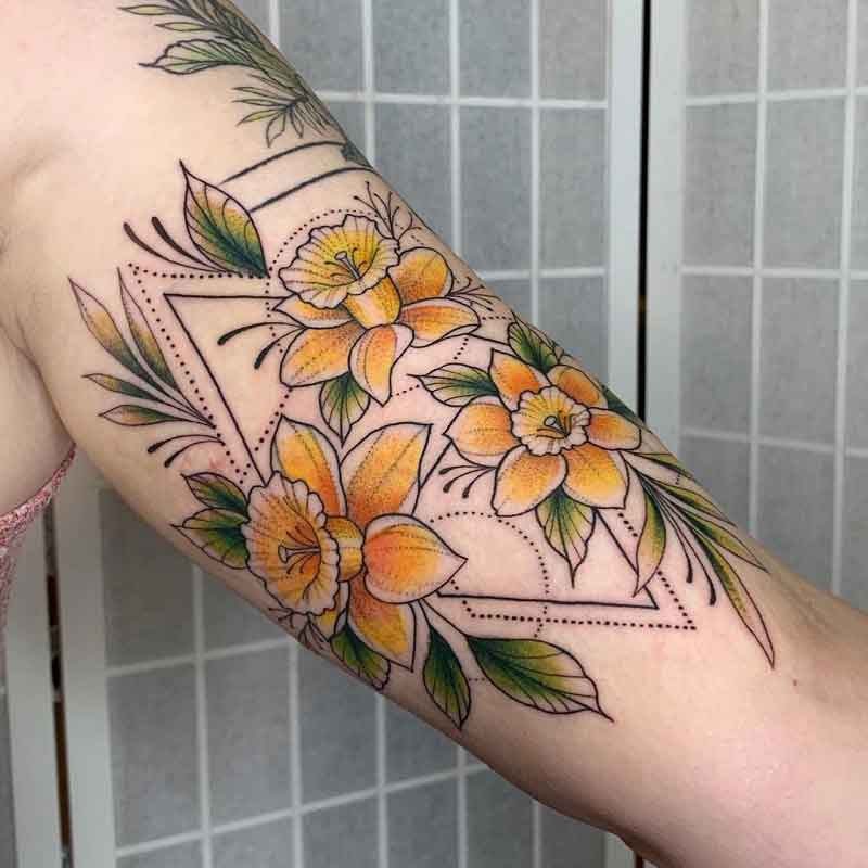 Floral Geometric Tattoo 2