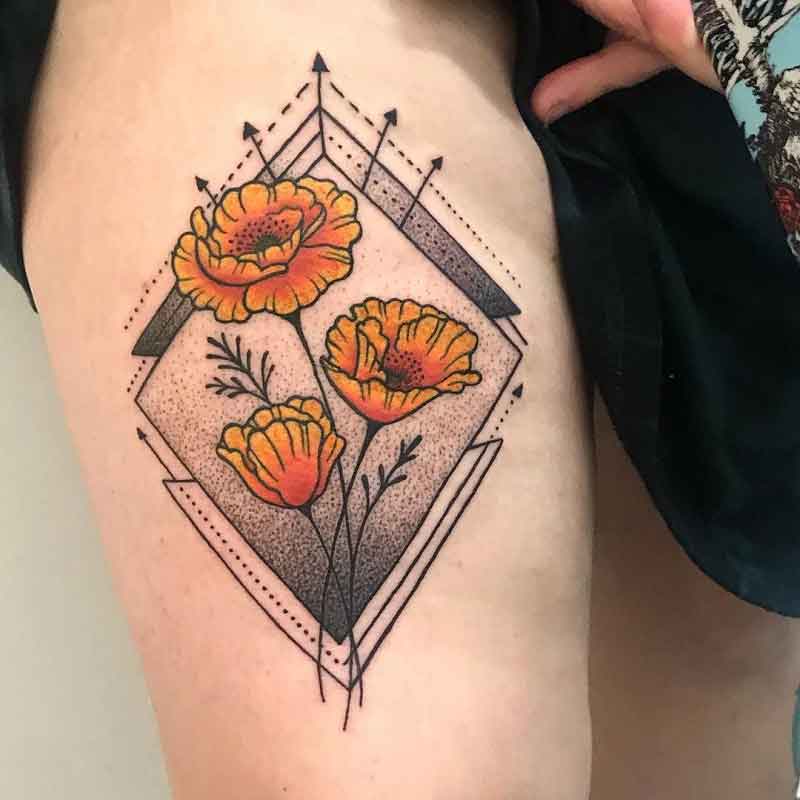 Flower Geometric Tattoo 3
