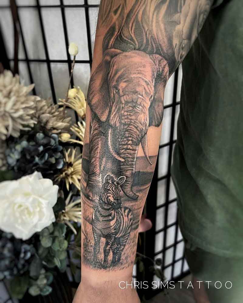 Forearm Elephant Tattoo 1