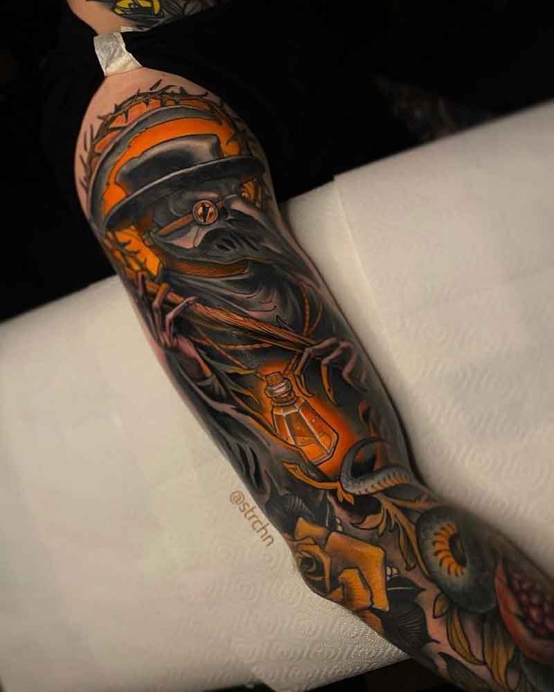 Forearm Plague Doctor Tattoo 2