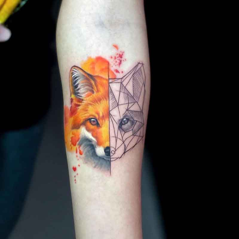 Fox Geometric Tattoo 1