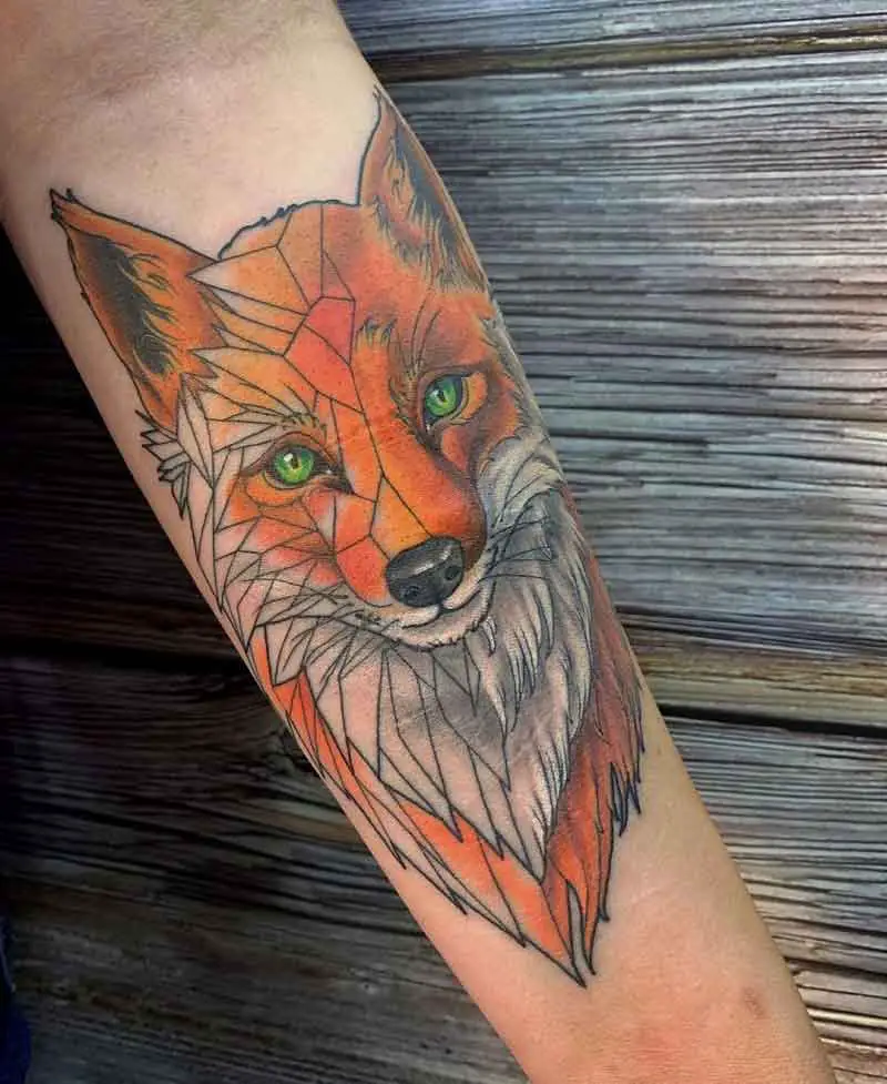 Fox Geometric Tattoo 2