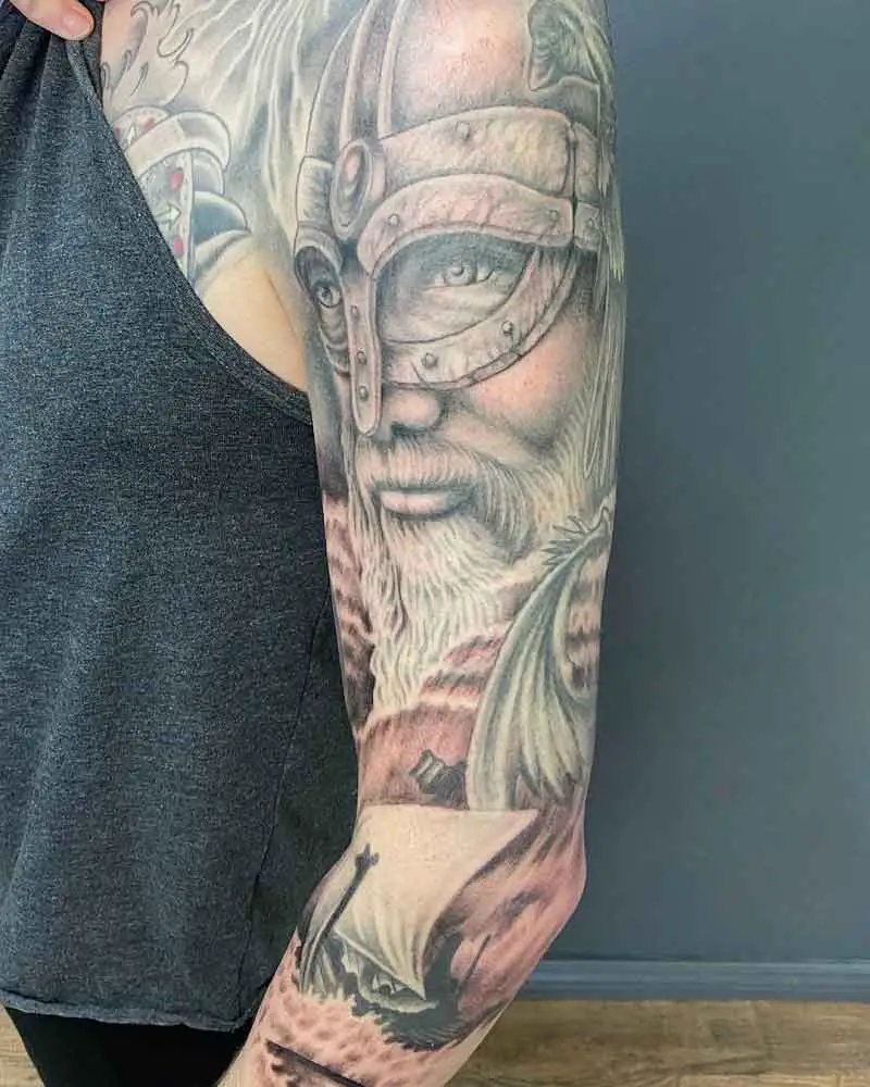 Full Sleeve Viking Tattoo 3