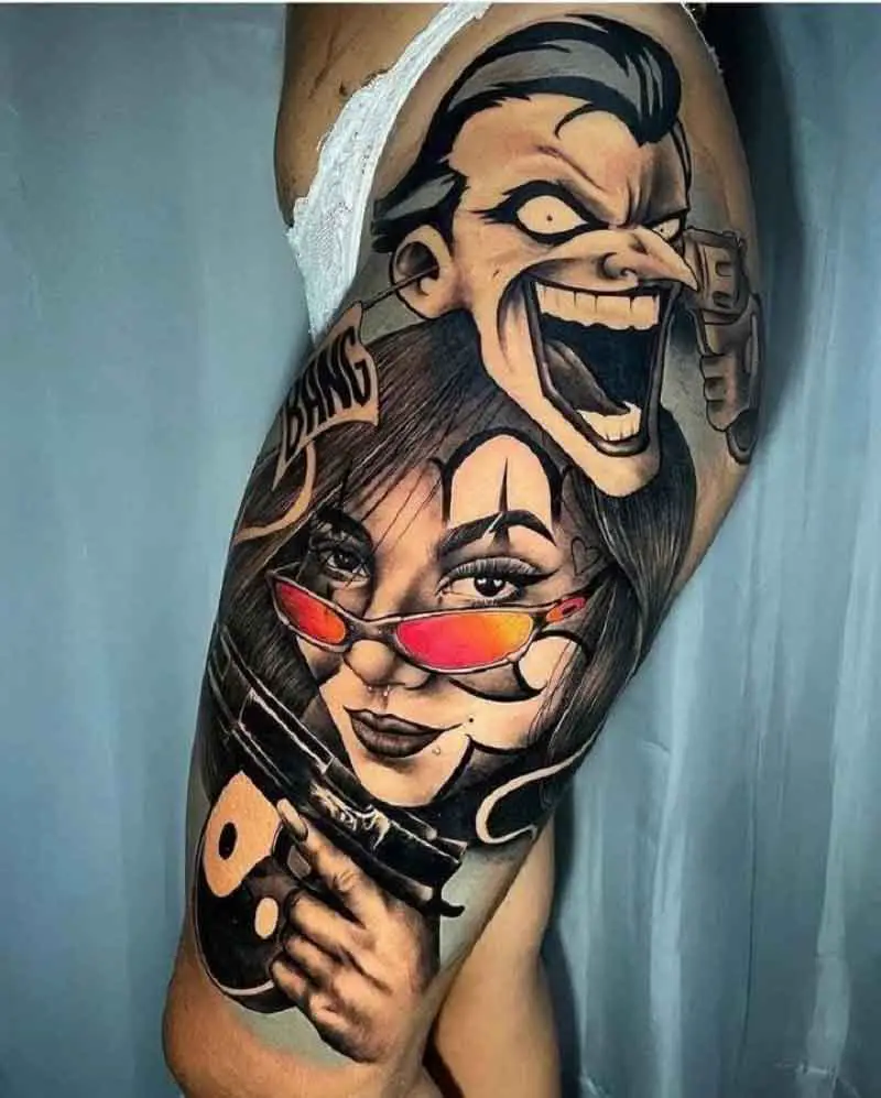 Gangster Clown Tattoos 1