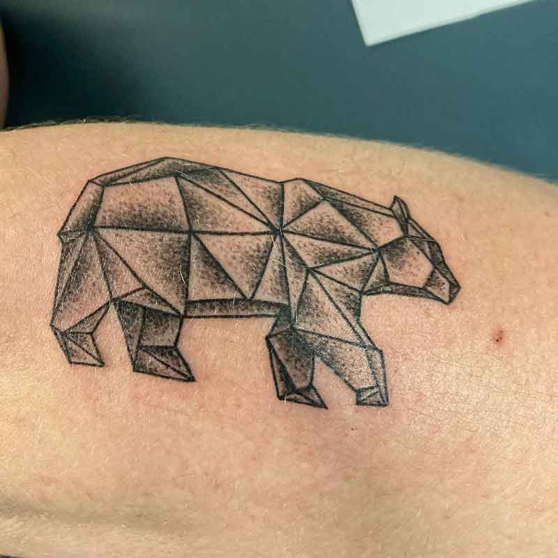Geometric Bear Tattoo 1