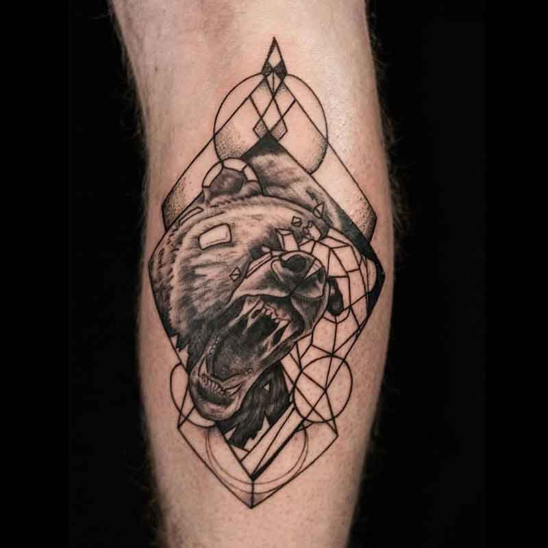 Geometric Bear Tattoo 2