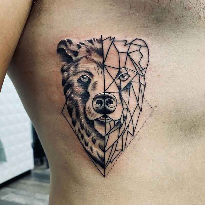 Geometric Bear Tattoo 3