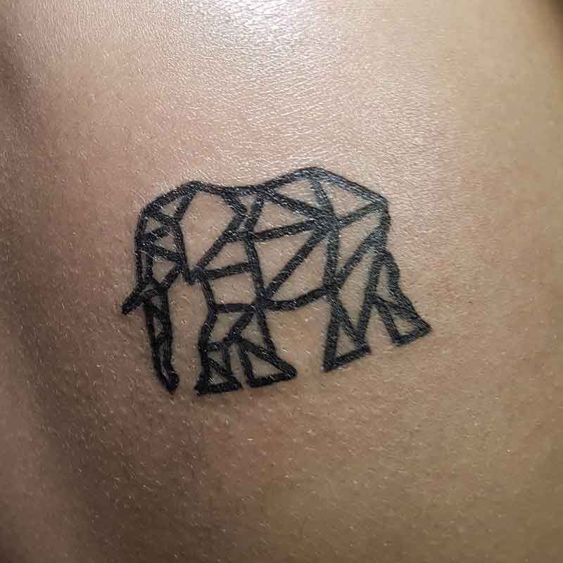Geometric Elephant Tattoo 3
