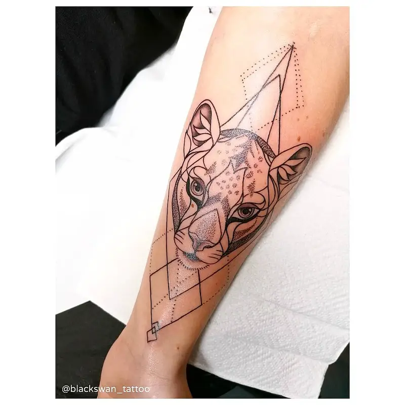 Geometric Leopard Tattoo 2