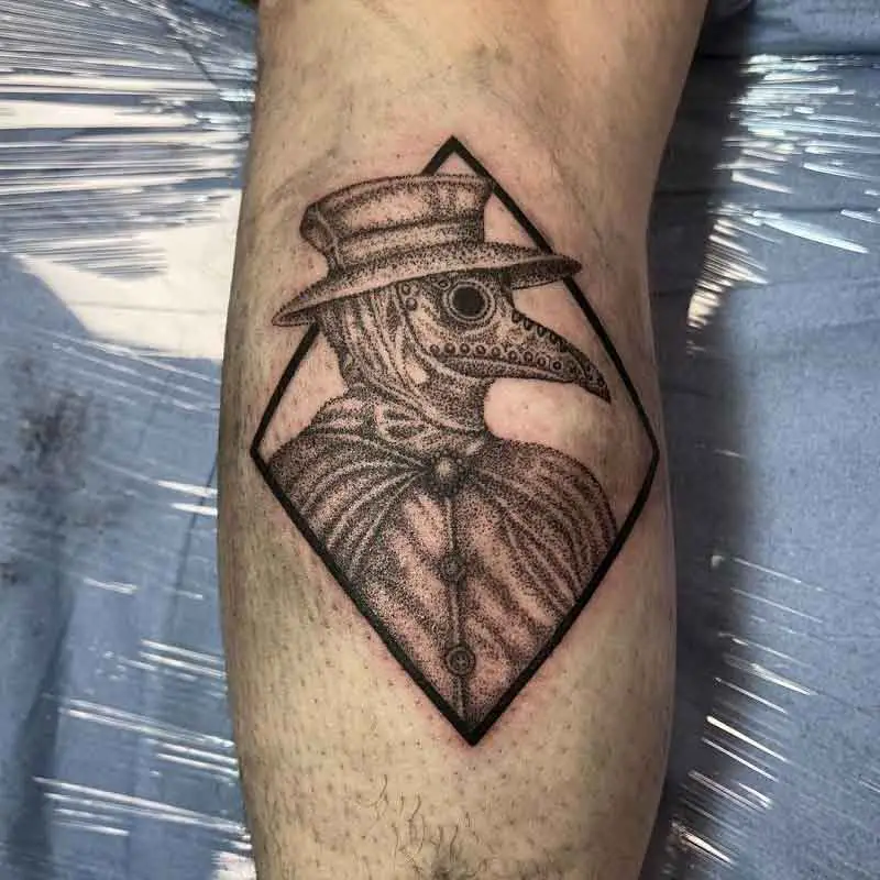 Geometric Plague Doctor Tattoo 2