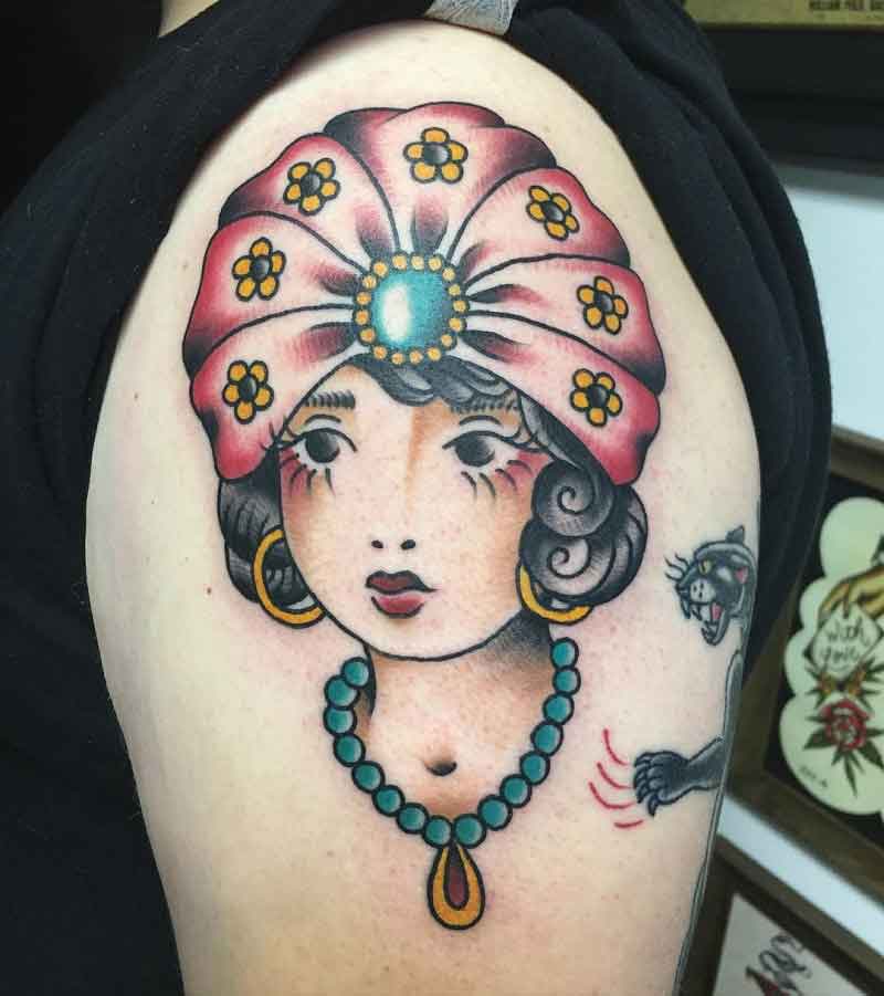 Gypsy Head Tattoo 1
