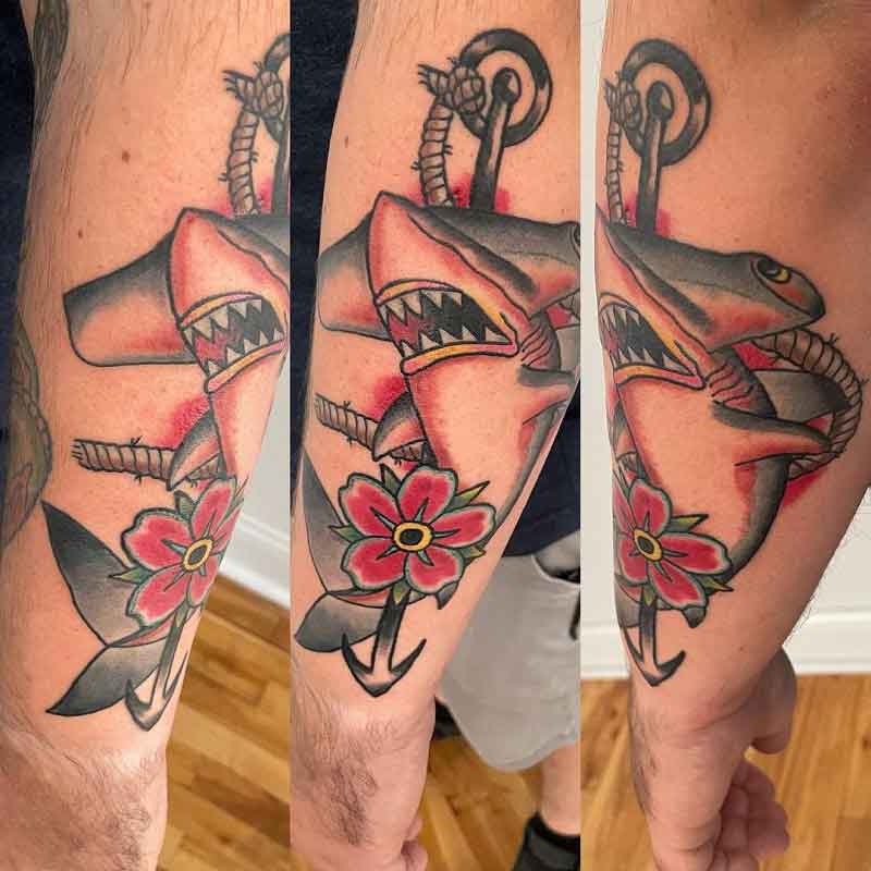 Hammerhead Shark Anchor Tattoo 1