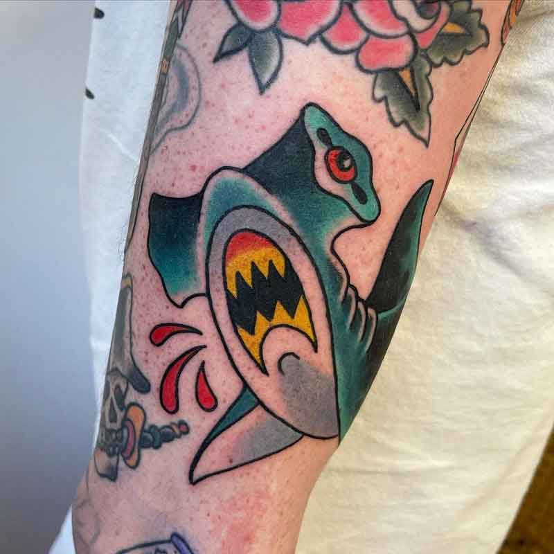 Hammerhead Shark Funny Tattoo 2