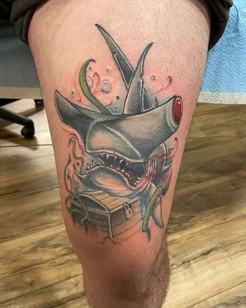 Hammerhead Shark Funny Tattoo 3