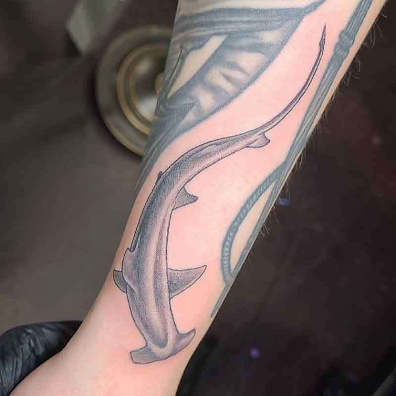 Hammerhead Shark Hand Tattoo 1