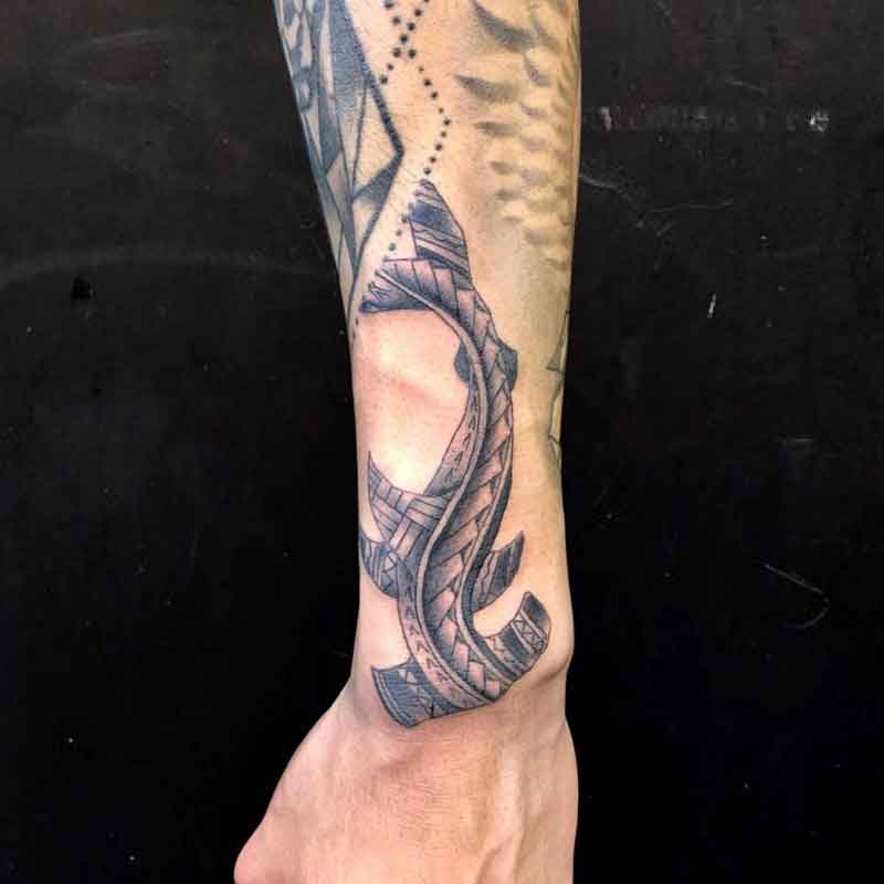 Hammerhead Shark Hand Tattoo 3