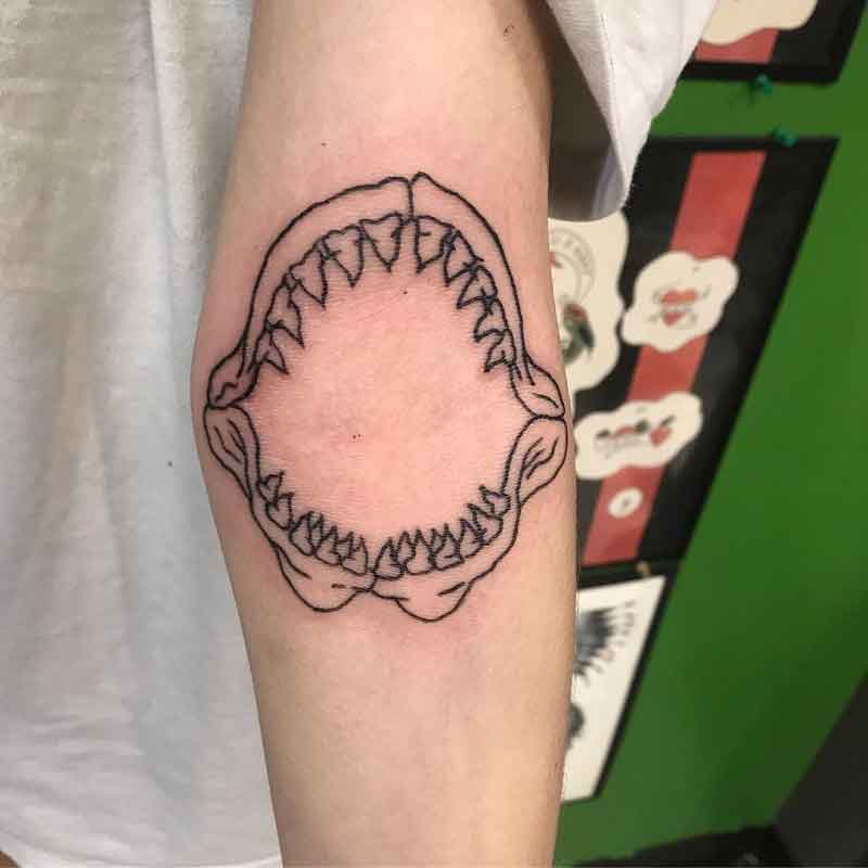 Hammerhead Shark Tooth Tattoo 1
