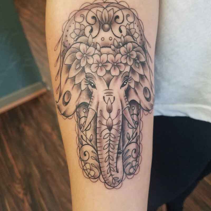 Hamsa Elephant Tattoo 1