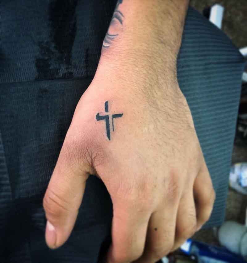 Hand Cross Tattoo 3