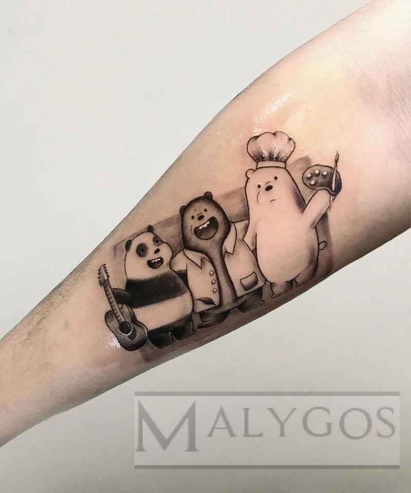 Happy Bear Tattoo 2