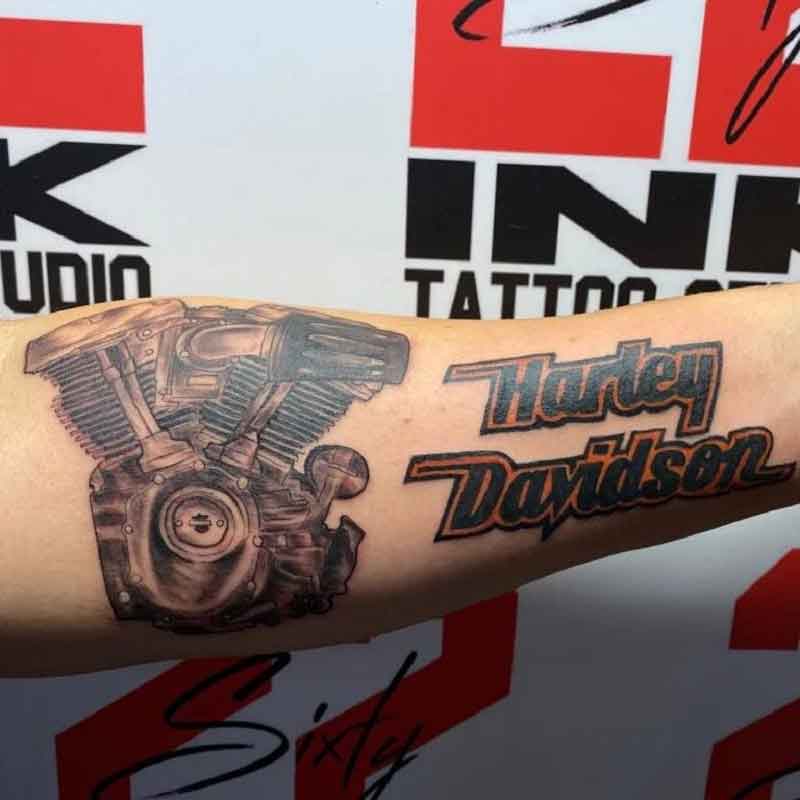 Harley Davidson Motorcycle Tattoo 1