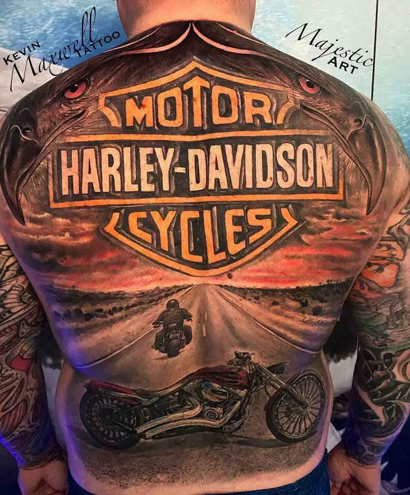 Harley Davidson Motorcycle Tattoo 2