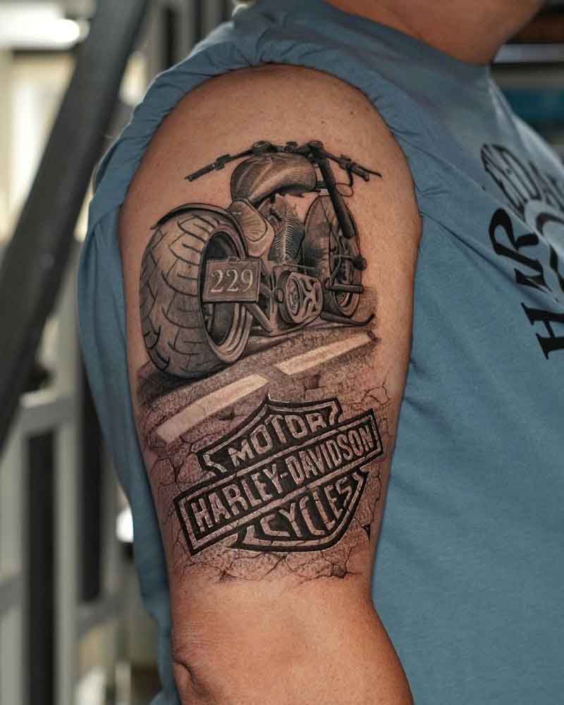 Harley Davidson Motorcycle Tattoo 3