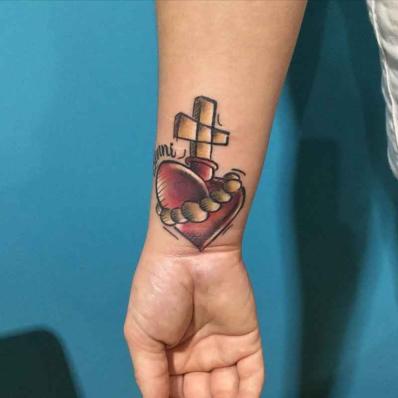 Heart Cross Tattoo 3