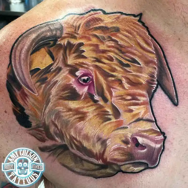 Hereford Bull Tattoo 1