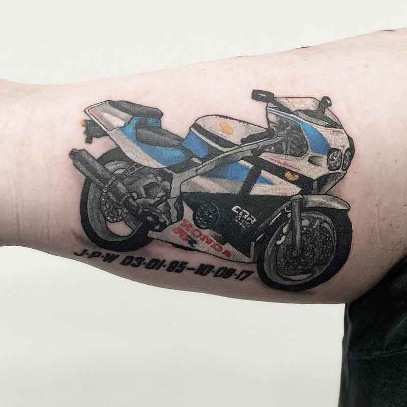Honda Motorcycle Tattoo 2