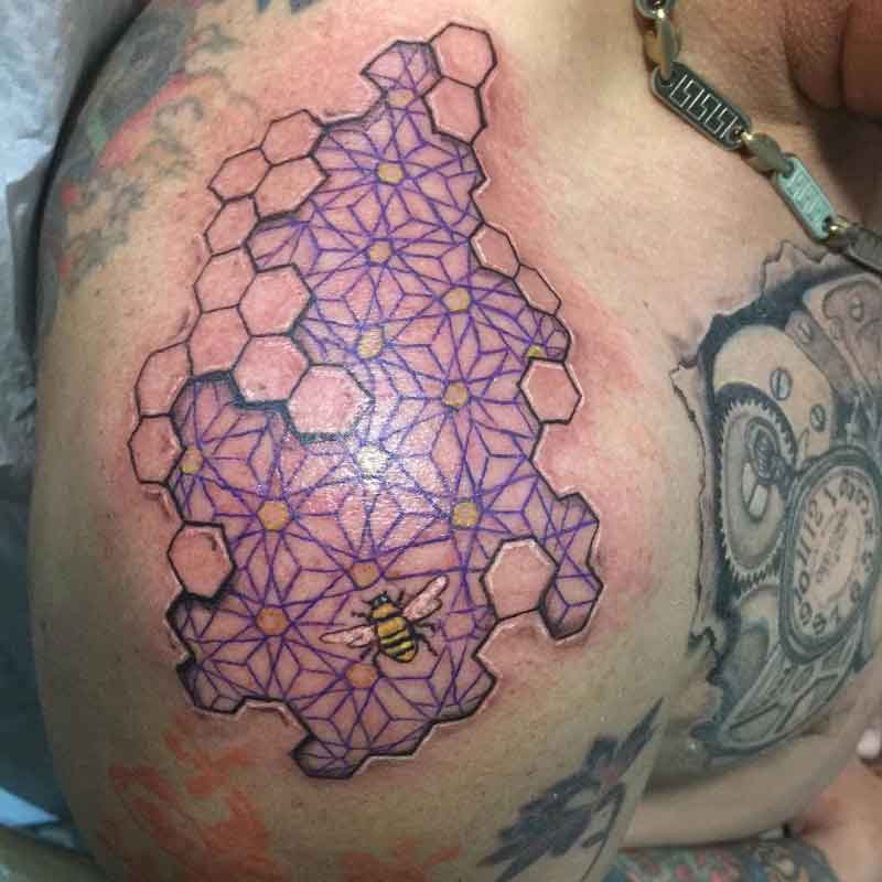 Honeycomb Geometric Tattoo 2