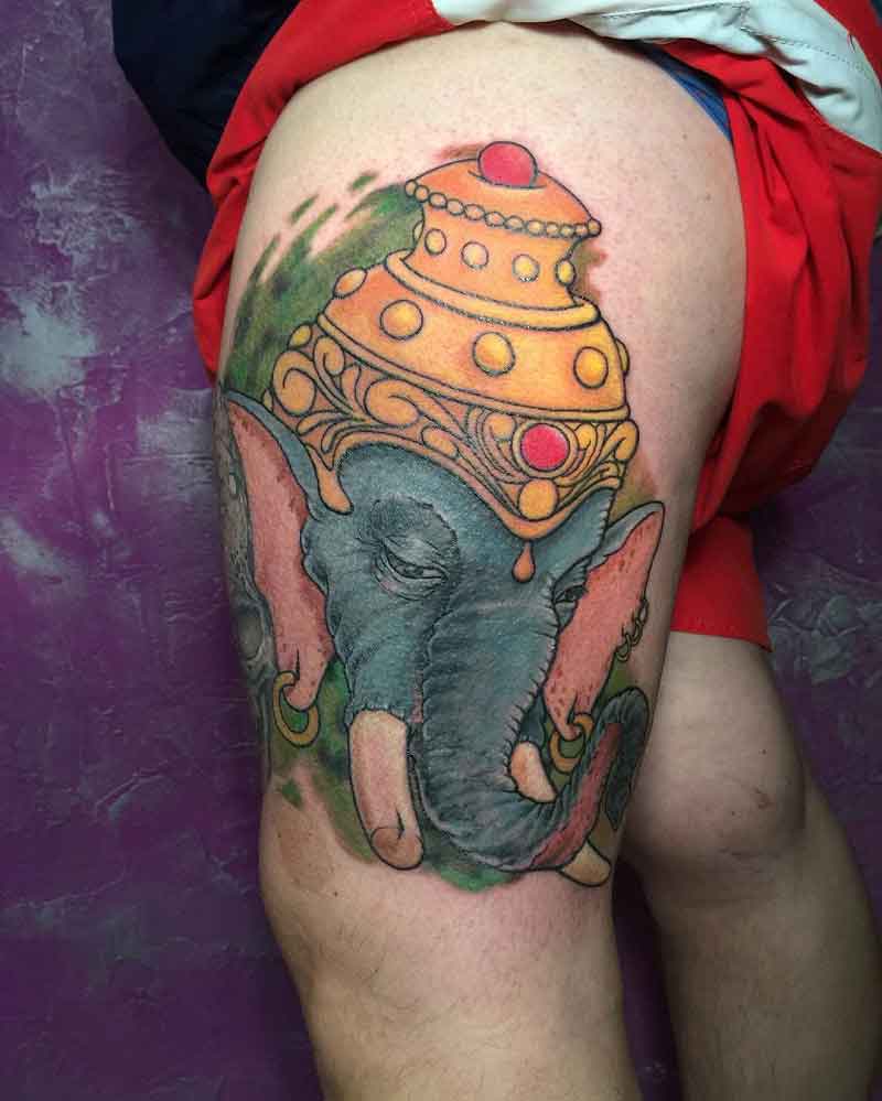 Indian Elephant Tattoo 3