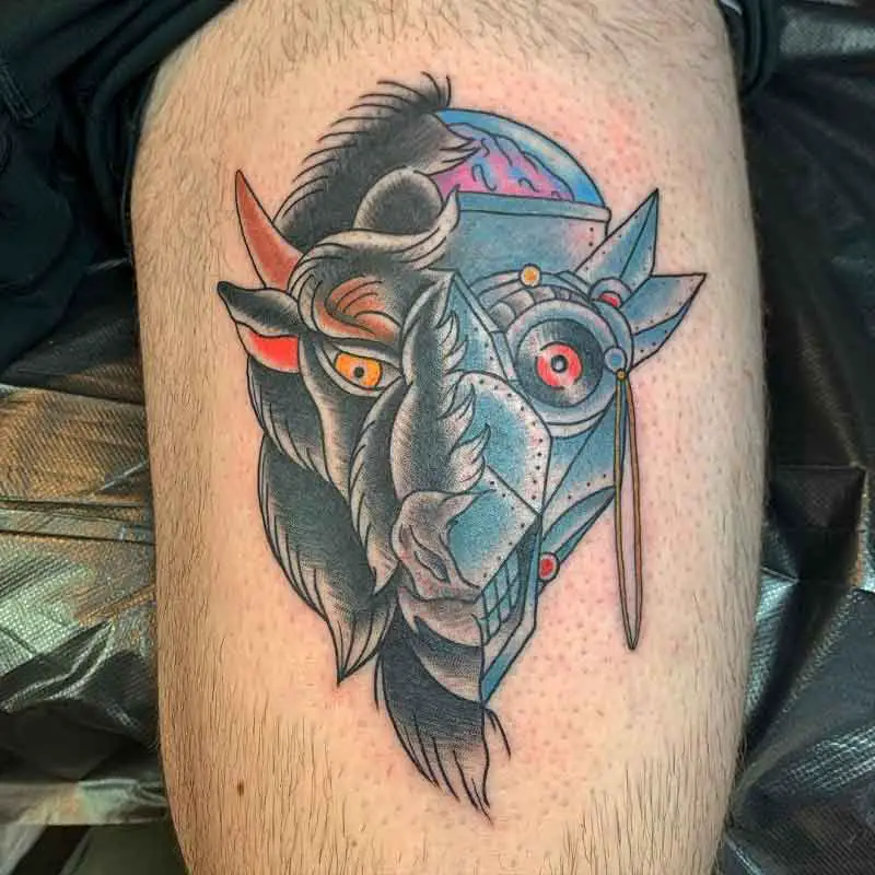 Iron Bison Tattoo 2