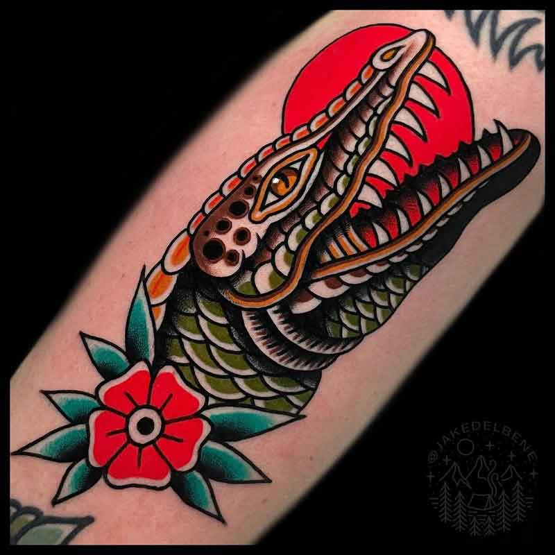 Japanese Alligator Tattoo 1