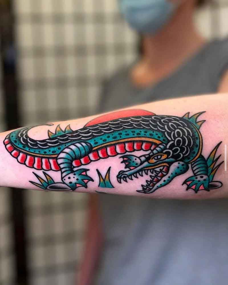 Japanese Alligator Tattoo 2