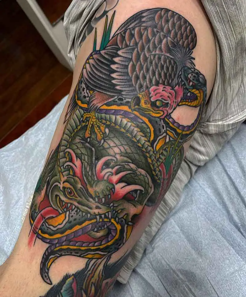 Japanese Alligator Tattoo 3