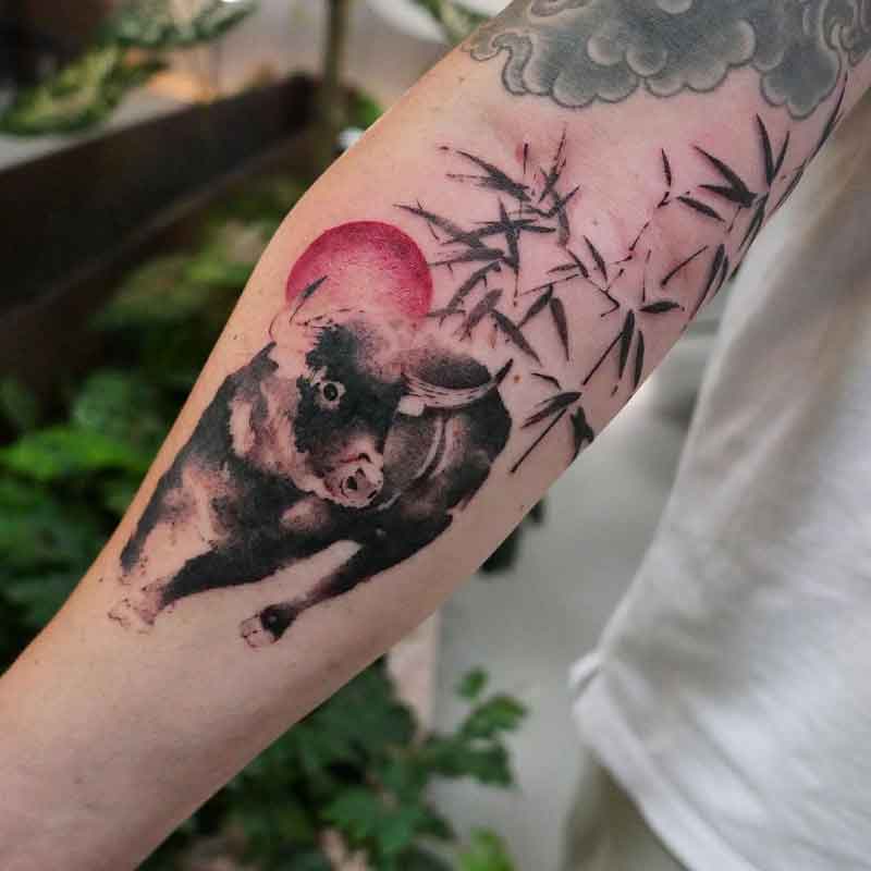 Japanese Bull Tattoo 2
