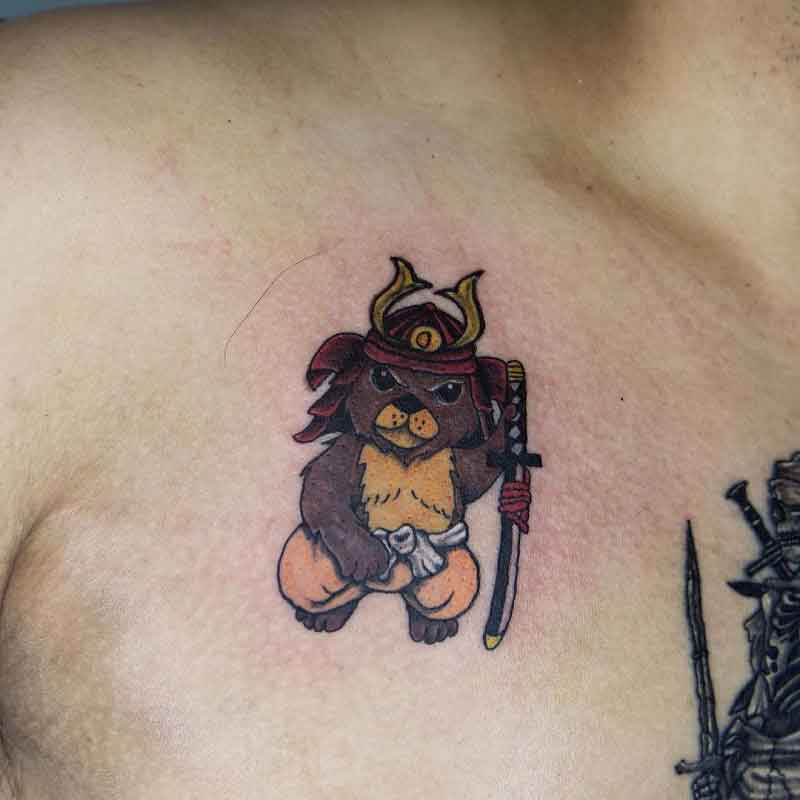 Japanese Style Bear Tattoo 2
