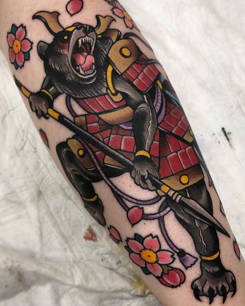 Japanese Style Bear Tattoo 3